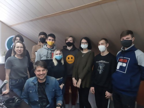 Наши студенты на студии звукозаписи «16 этаж»